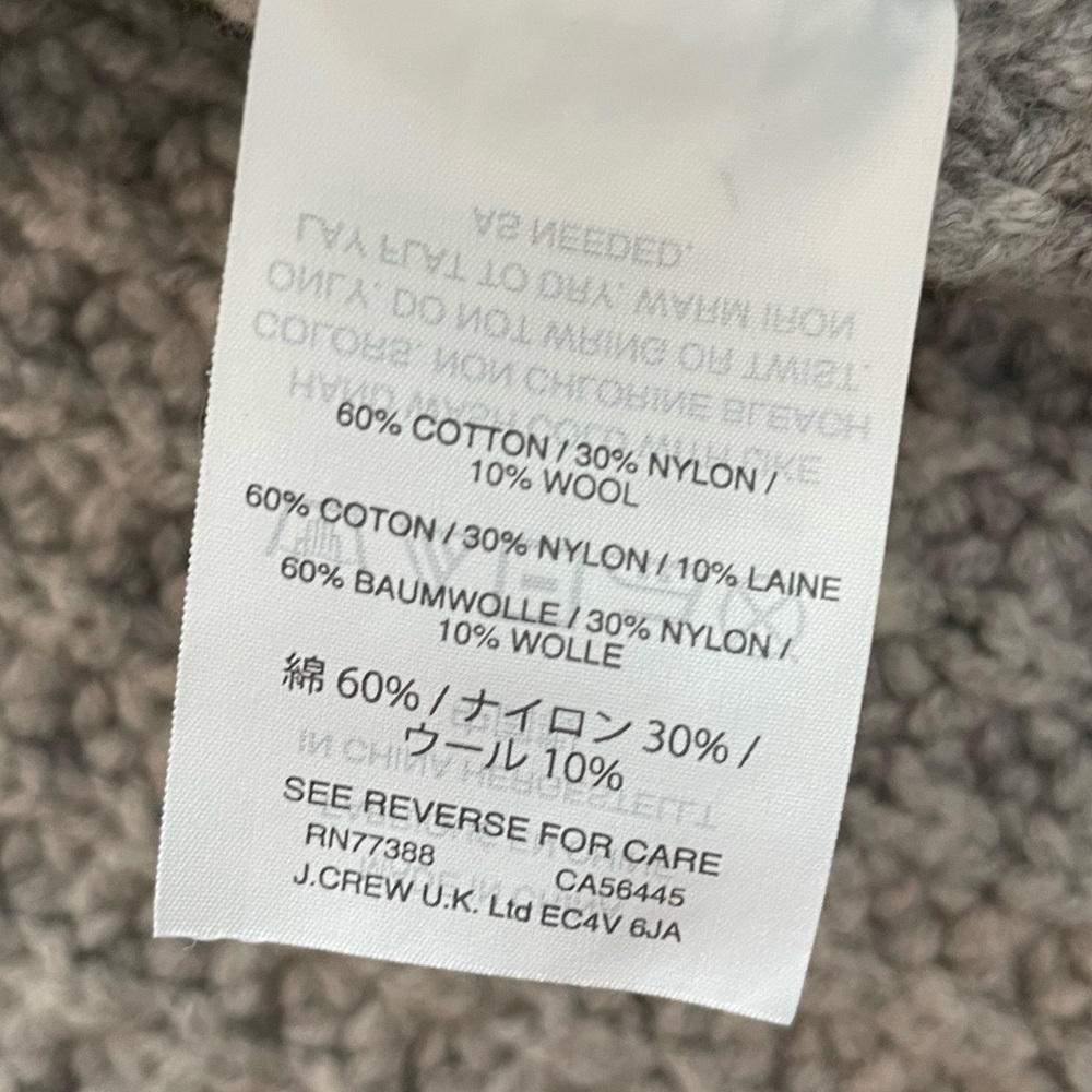 Madewell Waffle Stitch Long Sweater Cardigan Coat Pockets Gray/Silver Wool Blend - Picture 12 of 16